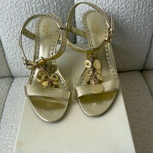 Coach Metallic Leather Heels